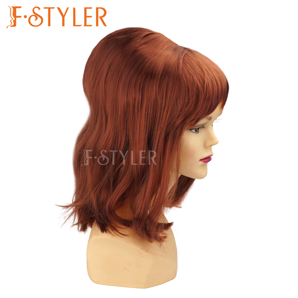 Auburn Beehive with Cute Bangs Synthetic Cosplay Costume Wig