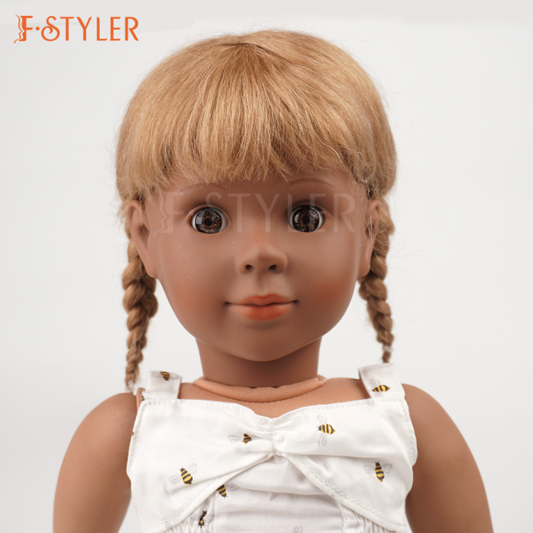 Brown Pigtails Synthetic Mohair American Girl Doll Wig