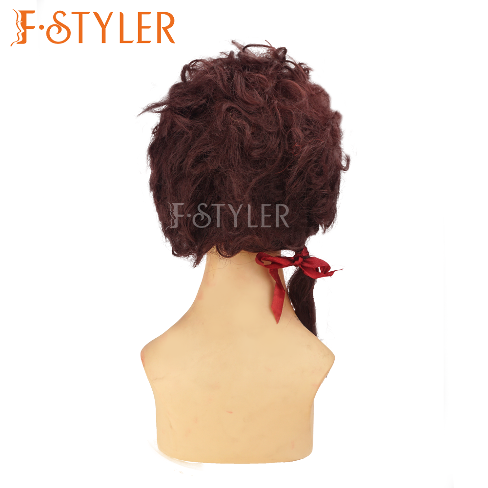 Brown Side Ponytail with Bow Tie Cosplay Costume Wig