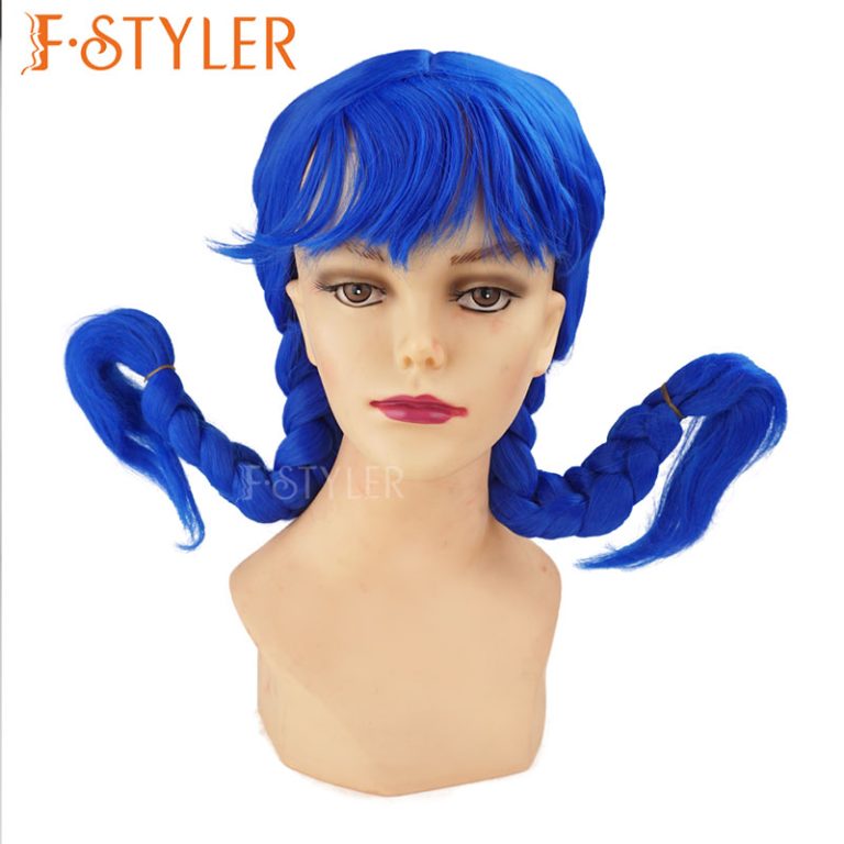 Cosplay-Party-Halloween-Pigtails-Wig-with-Fringe-Bangs