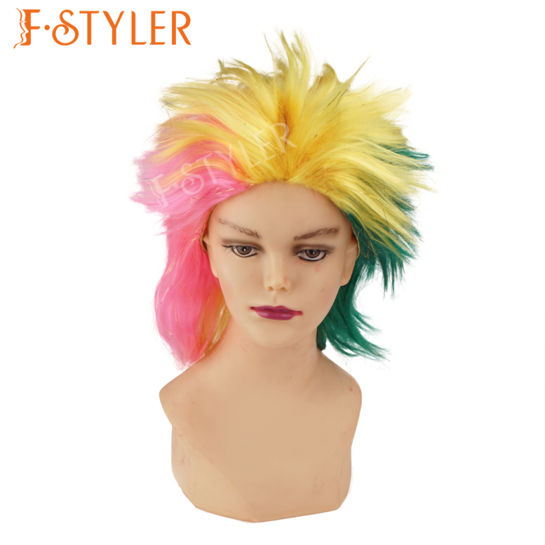 Crazy Witch Rainbow Synthetic Costume Cosplay Wig