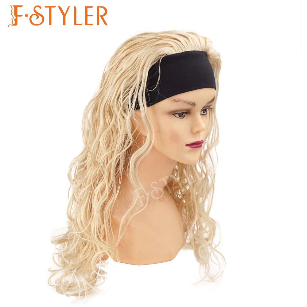 Fancy Adult Black Headband Synthetic Hair for Women