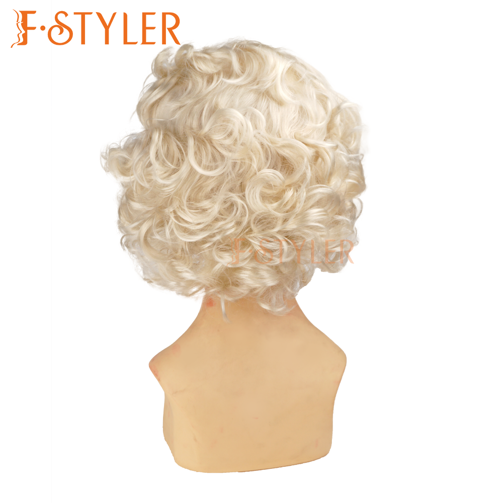 Light Blonde Short Style Synthetic Cosplay Costume Party Wig