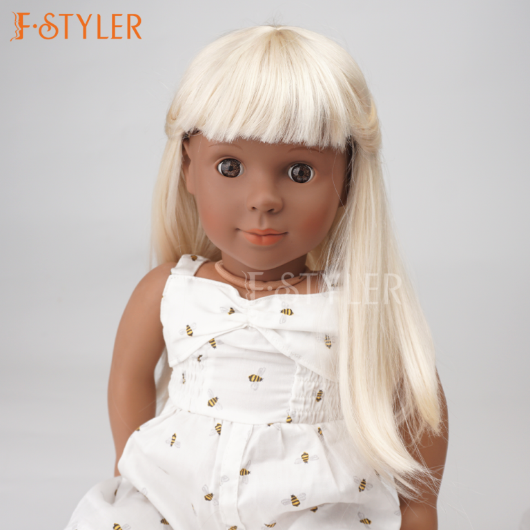 Light Cream Blonde Wig for American Girl Doll 18 Inch