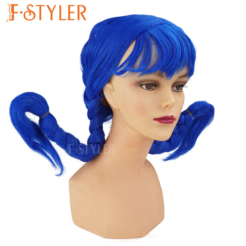 Long-Blue-Pigtails-Costume-Plaited-Wig-with-Fringe-for-Women