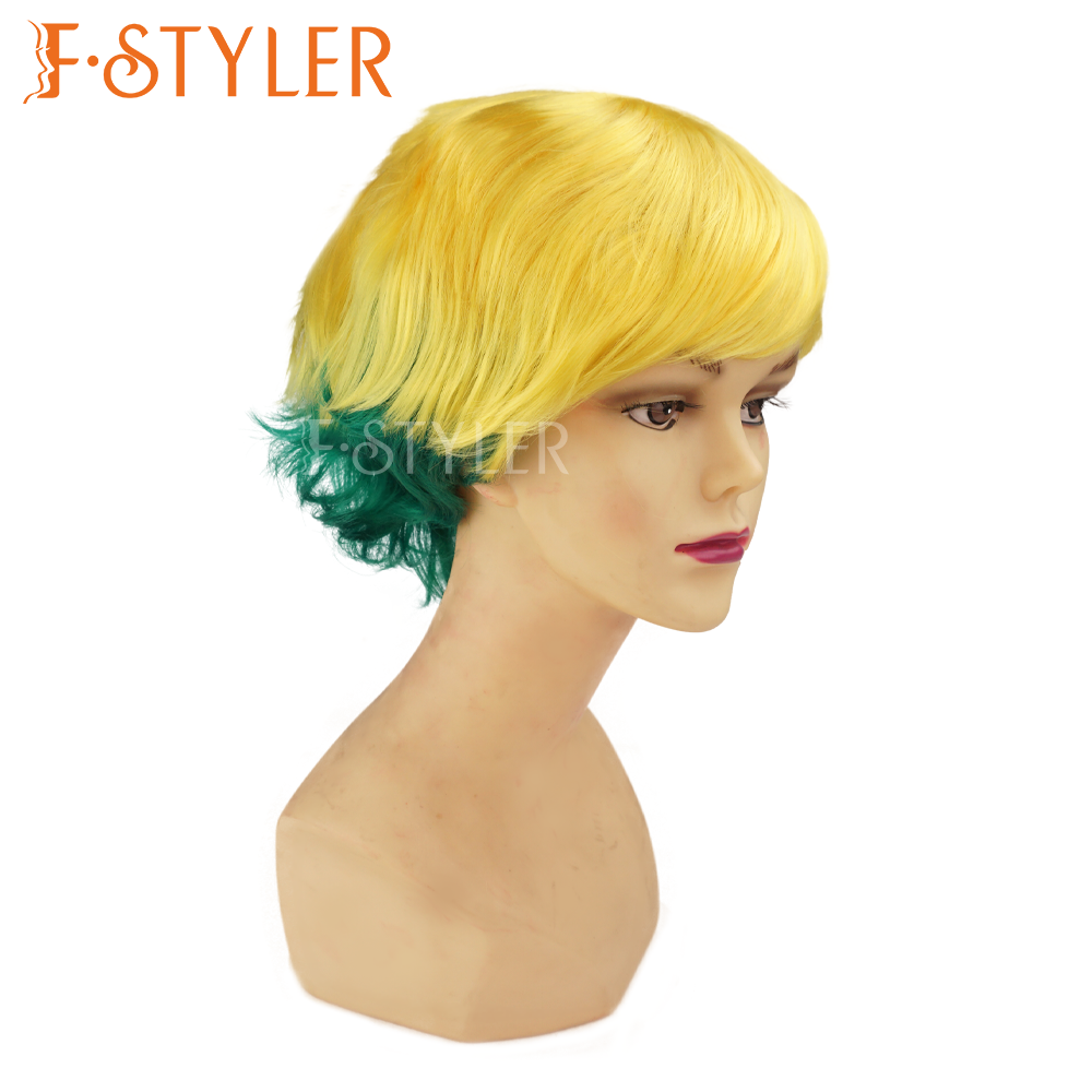 Multicolored Glueless Synthetic Costume Wig Party Accessories