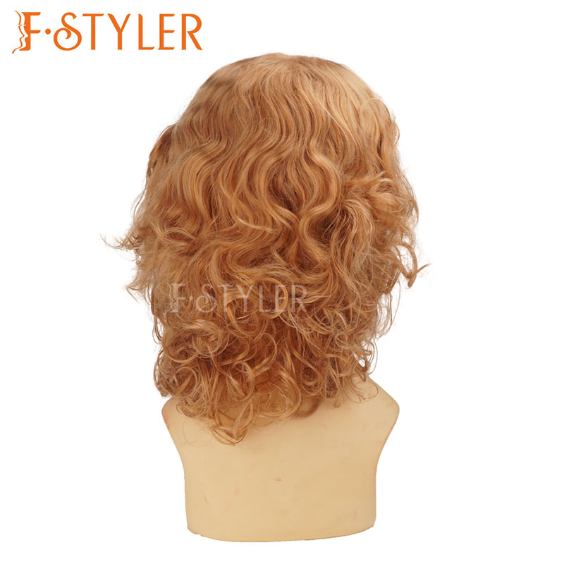 Natural-Realistic-Shoulder-length-Synthetic-Ginger-Women-Wig