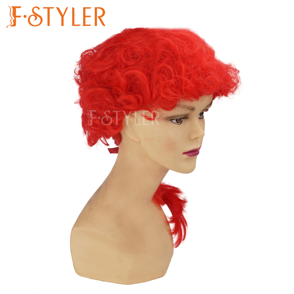 Natural Vintage Short Curly Synthetic Cosplay Costume Wig