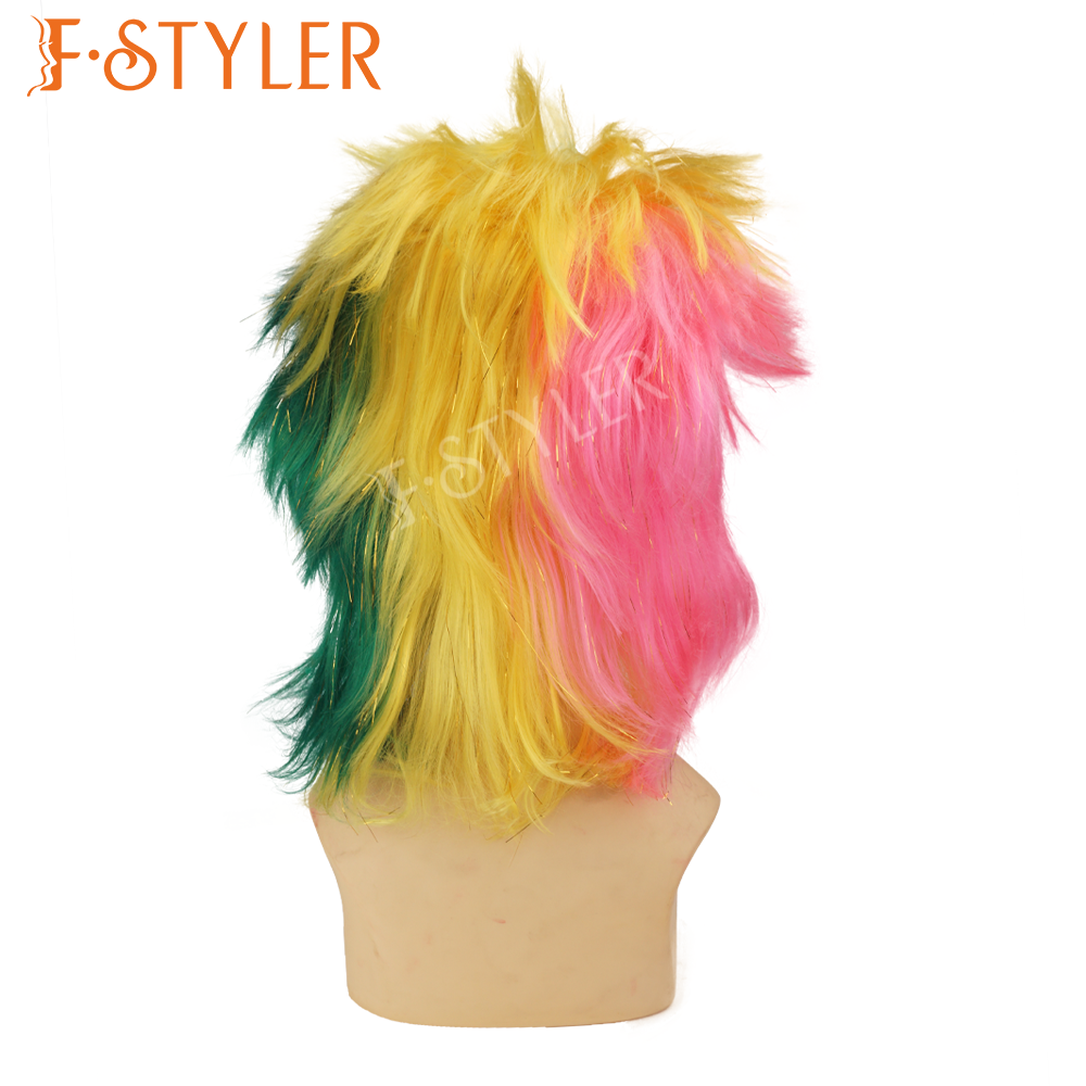 Premium Rock Punk Adult Synthetic Costume Party Wig for Men