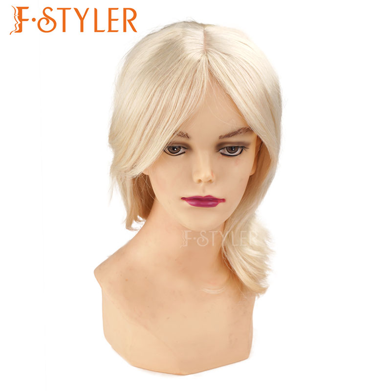 Synthetic-Straight-Blonde-Mid-Length-Wig-with-Bangs-for-Women