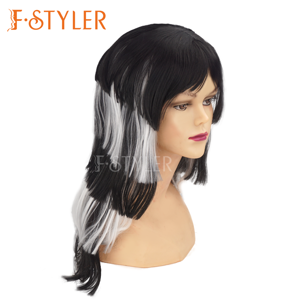 Stratified with Cute Bangs Synthetic Costume Wig for Women