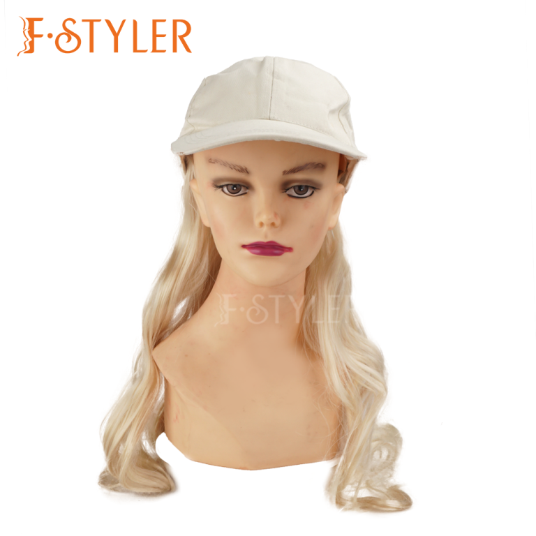 Fashion Baseball Cap with Body Wave Hair Synthetic Fake Hair