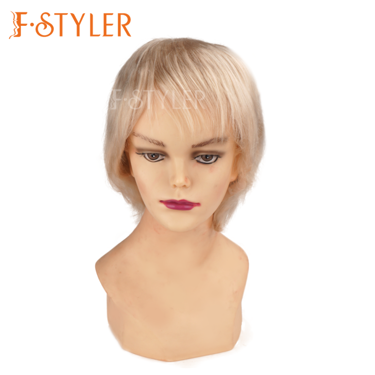 Highlight Shaggy Short Bob Hairstyles Synthetic Fake Hair