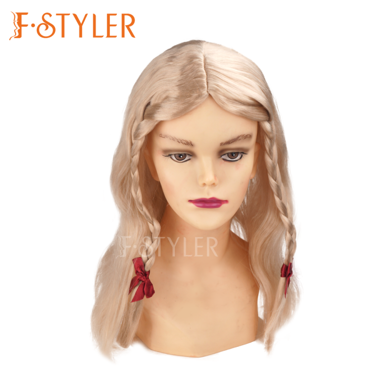 Middle Part Natural Blonde Synthetic Costume Wig Fake Hair