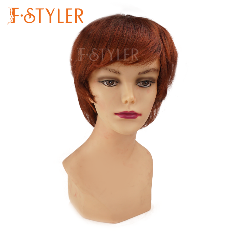 Short Cut Side Swept Bangs Synthetic Costume Wig Fake Hair