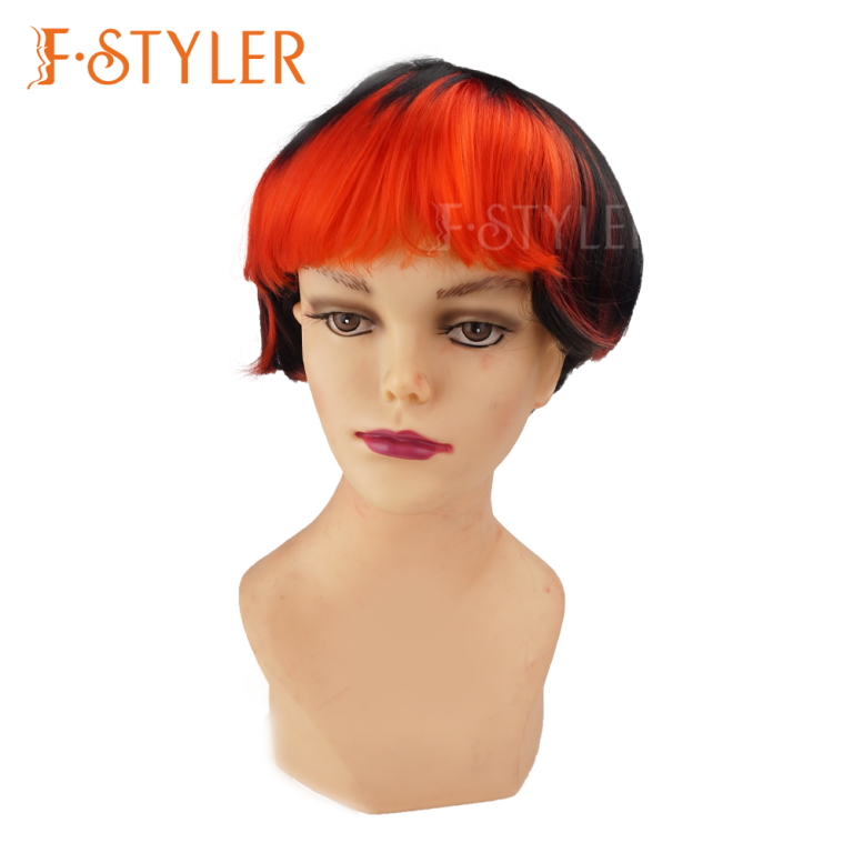 Straight Short Cut Halloween Synthetic Costume Wig Fake Hair