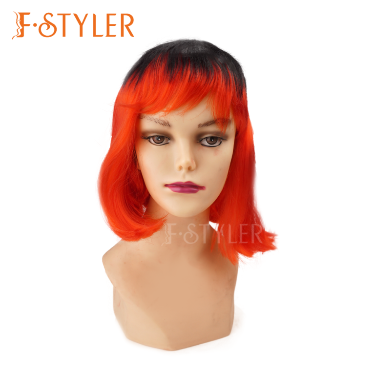 Two-tone Trendy Short Hair Synthetic Costume Wig Fake Hair