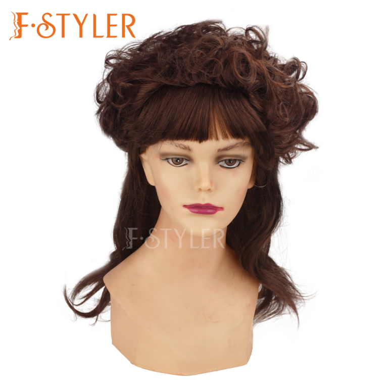 Vintage Brown Colonial Beehive Bouffant Cosplay Costume Wig