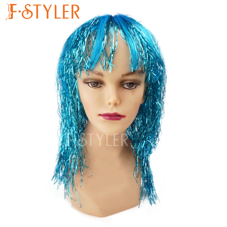 80s Tinsel Halloween Highlight Synthetic Fake Hair