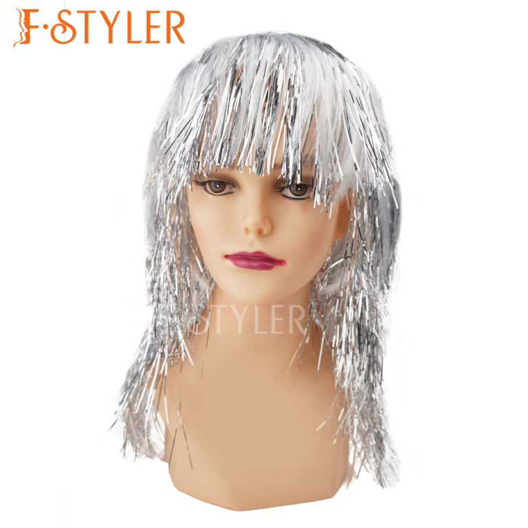 Fashion Tinsel 80s Highlight Costume Wig Fake Hair