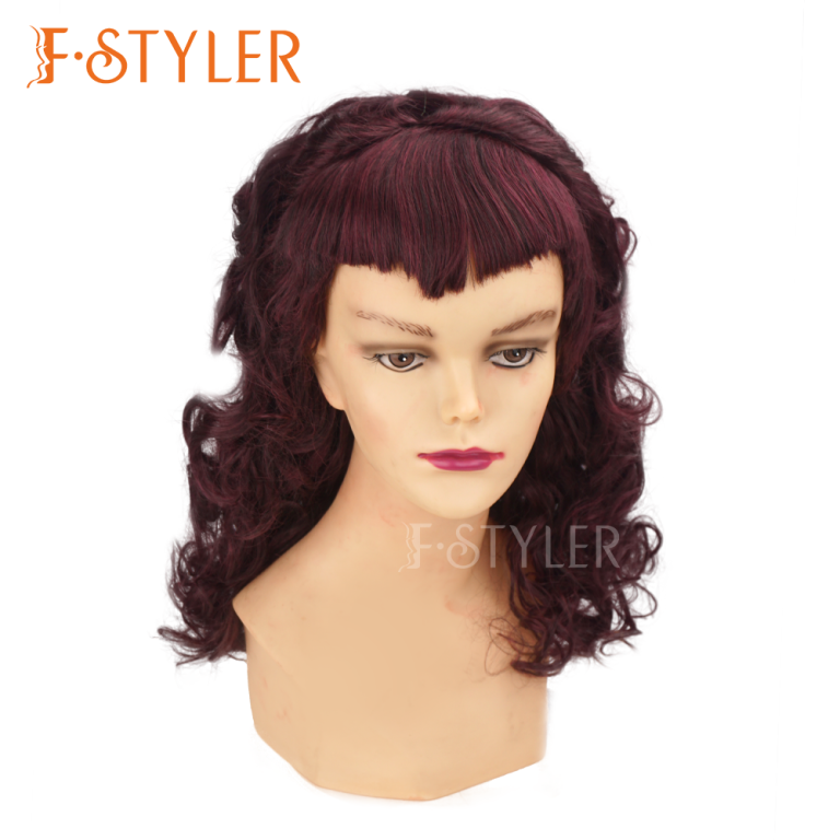 Long Vintage Fancy Curly Synthetic Fake Hair Costume Wig