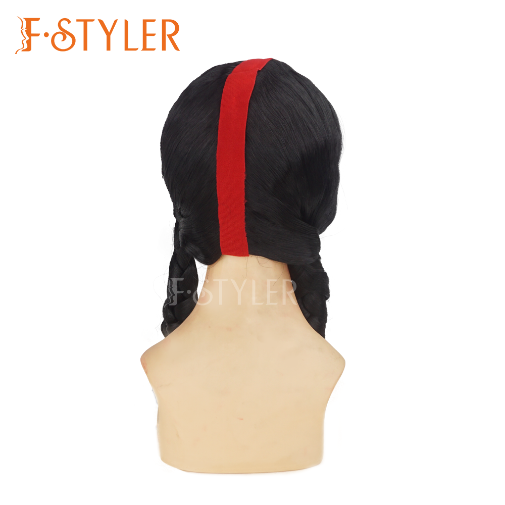 Style Classic Black Braiding Hair Synthetic Costume Wig