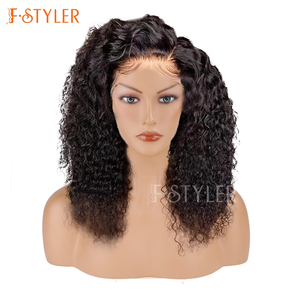 Deep Wave Lace Front Kinky Curly Quality Daily Wig Fake Hair