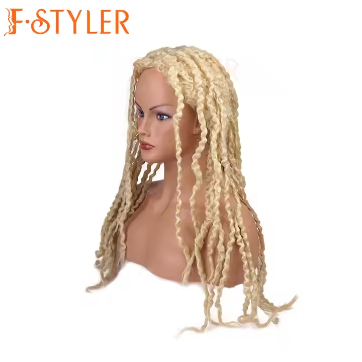 Dreadlocks Long Curly Rolls Synthetic Daily Wig Fake Hair