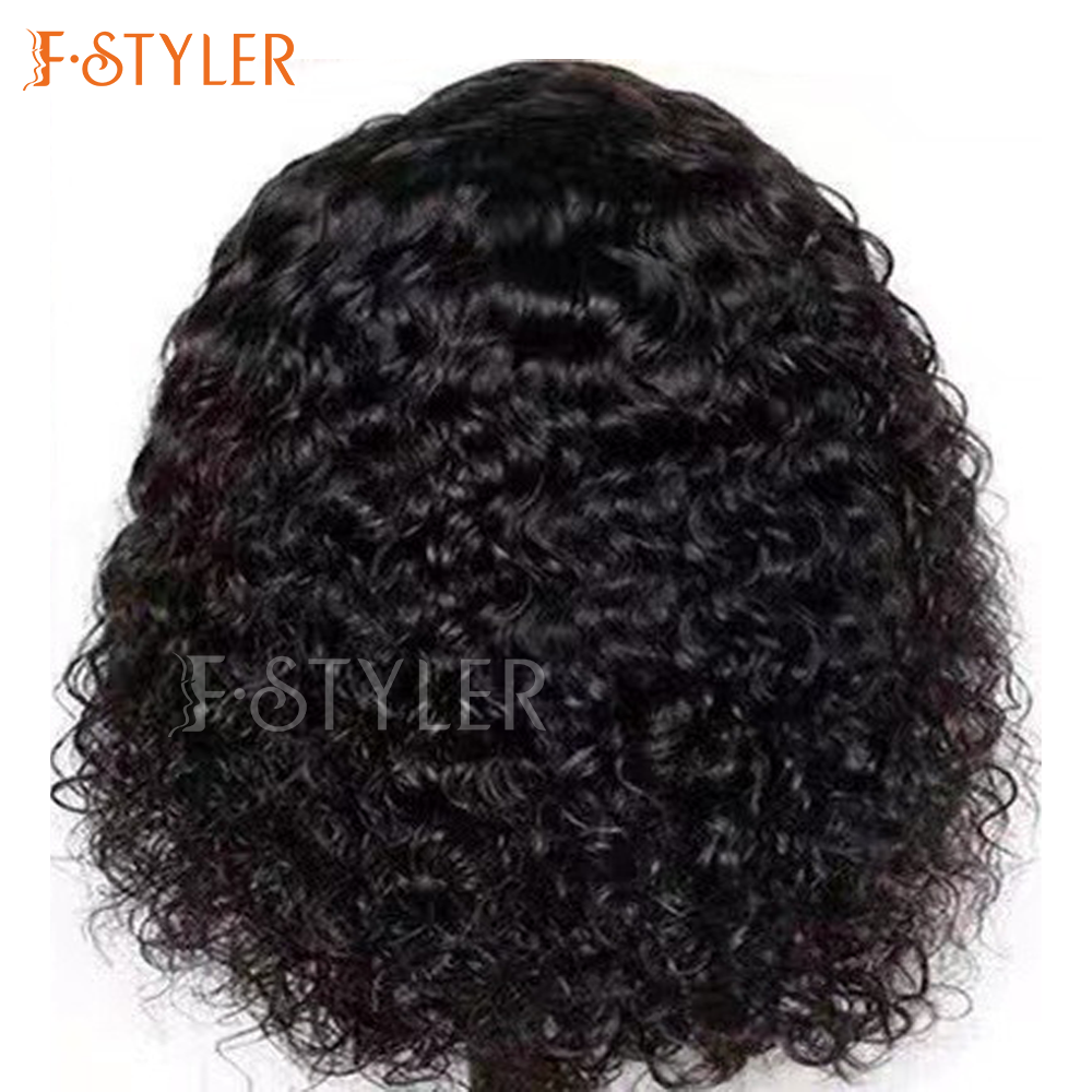 Middle Part Lace Front Curly Synthetic Daily Wig Fake Hair (2)