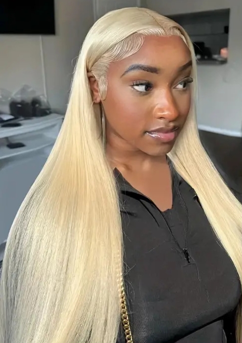 Premium Middle Part Blonde Lace Frontal Synthetic Daily Wig