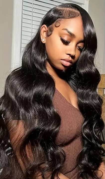 Style Black Body Wave Lace Frontal Synthetic Daily Wig