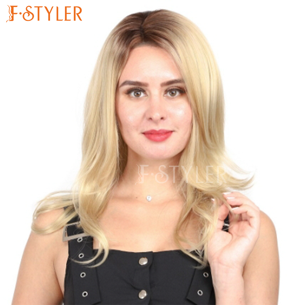 Style Layered Lace Frontal Synthetic Daily Wig Fake Hair