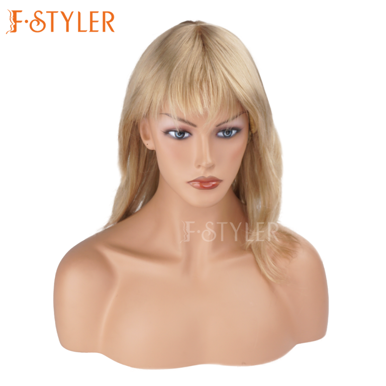 Long Golden Layered Elegant Synthetic Costume Wig Fake Hair